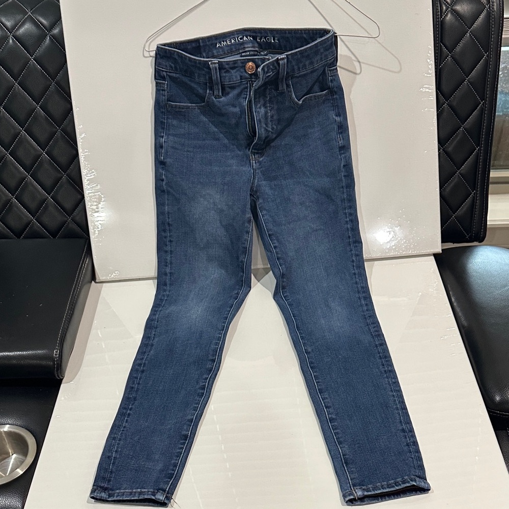 American Eagle Outfitters Women's Dark Blue Skinny Jeans
